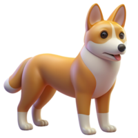 deslumbrante 3d imagem do uma lindo cachorro, exibindo intrincado detalhes e realista Renderização. perfeito para digital Projeto projetos png