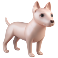 Stunning 3D image of a beautiful dog, showcasing intricate details and lifelike rendering. Perfect for digital design projects png