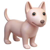 Stunning 3D image of a beautiful dog, showcasing intricate details and lifelike rendering. Perfect for digital design projects png