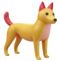 deslumbrante 3d imagem do uma lindo cachorro, exibindo intrincado detalhes e realista Renderização. perfeito para digital Projeto projetos png