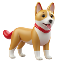 deslumbrante 3d imagem do uma lindo cachorro, exibindo intrincado detalhes e realista Renderização. perfeito para digital Projeto projetos png