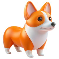 deslumbrante 3d imagem do uma lindo cachorro, exibindo intrincado detalhes e realista Renderização. perfeito para digital Projeto projetos png