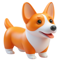 deslumbrante 3d imagem do uma lindo cachorro, exibindo intrincado detalhes e realista Renderização. perfeito para digital Projeto projetos png