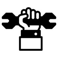 Fist Labour day icon illustration vector
