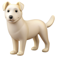 Stunning 3D image of a beautiful dog, showcasing intricate details and lifelike rendering. Perfect for digital design projects png