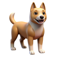 deslumbrante 3d imagem do uma lindo cachorro, exibindo intrincado detalhes e realista Renderização. perfeito para digital Projeto projetos png