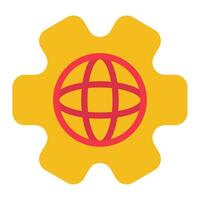Globe Labour day icon illustration vector