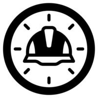 Clock Labour day icon illustration vector