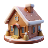 deslumbrante 3d imagem exibindo uma lindo casa exalando charme e elegância com meticuloso detalhe. perfeito para arquitetônico visualização png