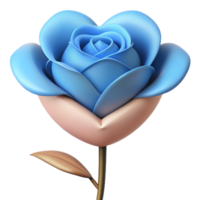 Get mesmerized by the exquisite beauty of a 3D image of a love rose, radiating romance and elegance in every petal. Perfect for expressing affection png