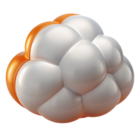 Cloud 3D image Stunning, realistic clouds rendered in three dimensions, perfect for digital art, presentations, and graphic design. png