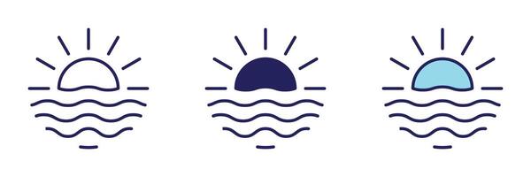 Beach Icon - Navigation Set vector