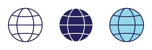 Globe Earth Icon - Navigation Set vector