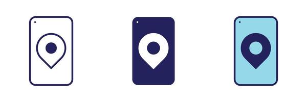 Pin Position Application Icon - Navigation Set vector