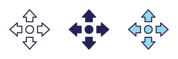 Direction Button Icon - Navigation Set vector
