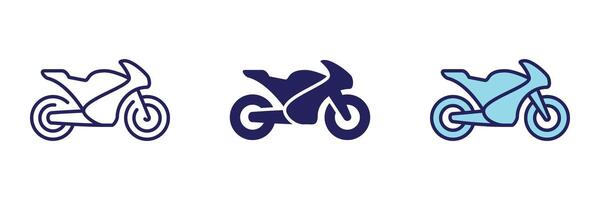 Motorcycle Transportation Icon - Navigation Set vector