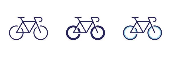 bicicleta transporte icono - navegación conjunto vector