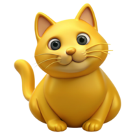 fascinerande 3d katt en fantastisk bild för din mönster png