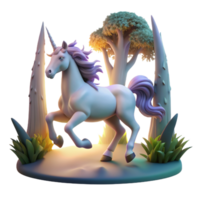 magnifique 3d Licorne image png