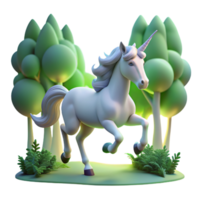 hermoso 3d unicornio imagen png