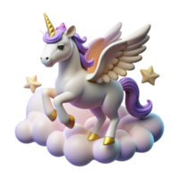 Beautfiful 3D Unicorn image png