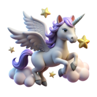 bellissimo 3d unicorno Immagine png