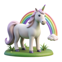 hermoso 3d unicornio imagen png