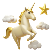 Beautfiful 3D Unicorn image png