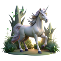 hermoso 3d unicornio imagen png