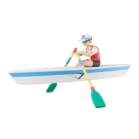 3d illustrazione sport icona canottaggio png