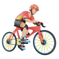 3D illustration sport icon cycling png