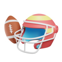 3D illustration sport icon american football png