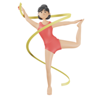 3d illustration sport icône gymnastique png