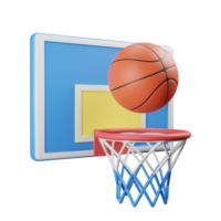 3d illustratie sport icoon basketbal png