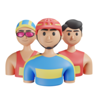 3d illustration sport ikon triathlon png