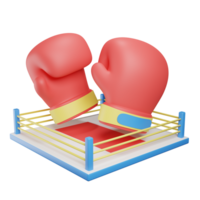 3d illustration sport icône boxe png