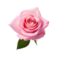 Fresh pink rose isolated on transparent background png