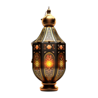 Islamic ramadan kareem lantern on transparent background png