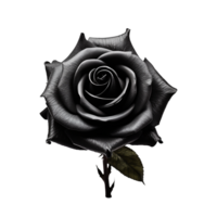 Fresh black rose isolated on transparent background png