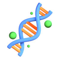 3D illustration education icon dna png