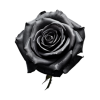 Frais noir Rose isolé sur transparent Contexte png