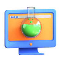 3D illustration education icon computer science png