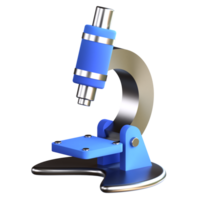 3d illustration éducation icône microscope png