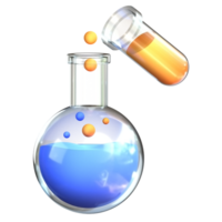 3D illustration education icon chemistry png