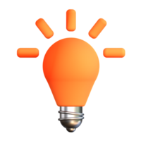 3D illustration education icon light bulb png