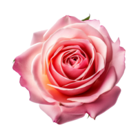 Fresh pink rose isolated on transparent background png