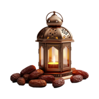 Islamic ramadan kareem lantern on transparent background png