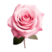 Fresh pink rose isolated on transparent background png