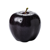 Black apple isolated on transparent background png