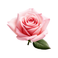 Fresh pink rose isolated on transparent background png